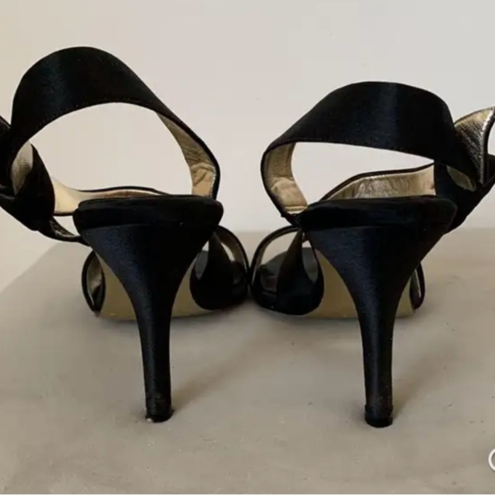 NINA SLING BACK OPEN TOE HEELS - Picture 9 of 14